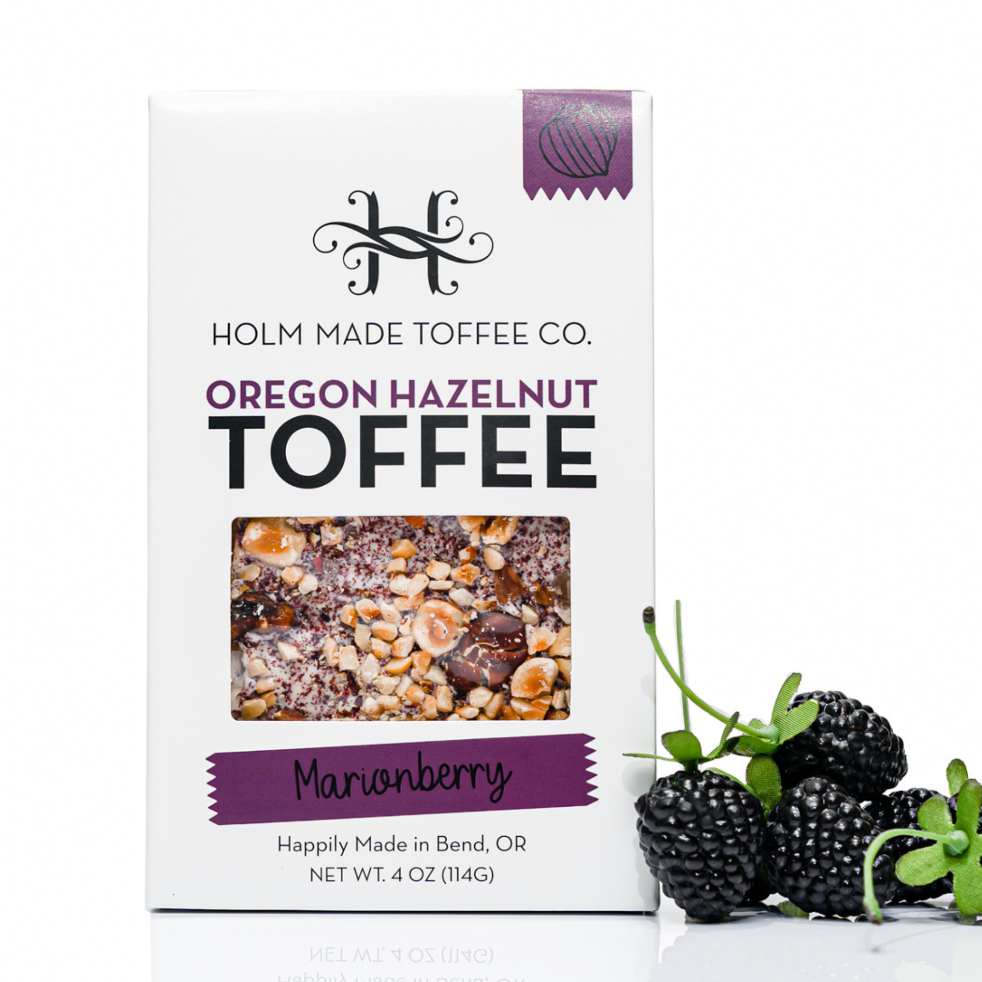 Marionberry Hazelnut Toffee – Holm Made Toffee Co.