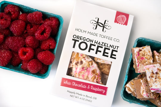 White Chocolate Raspberry Hazelnut Toffee