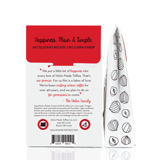 Candy Cane Hazelnut Toffee