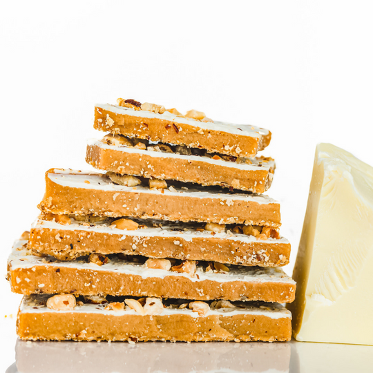 White Chocolate Raspberry Hazelnut Toffee
