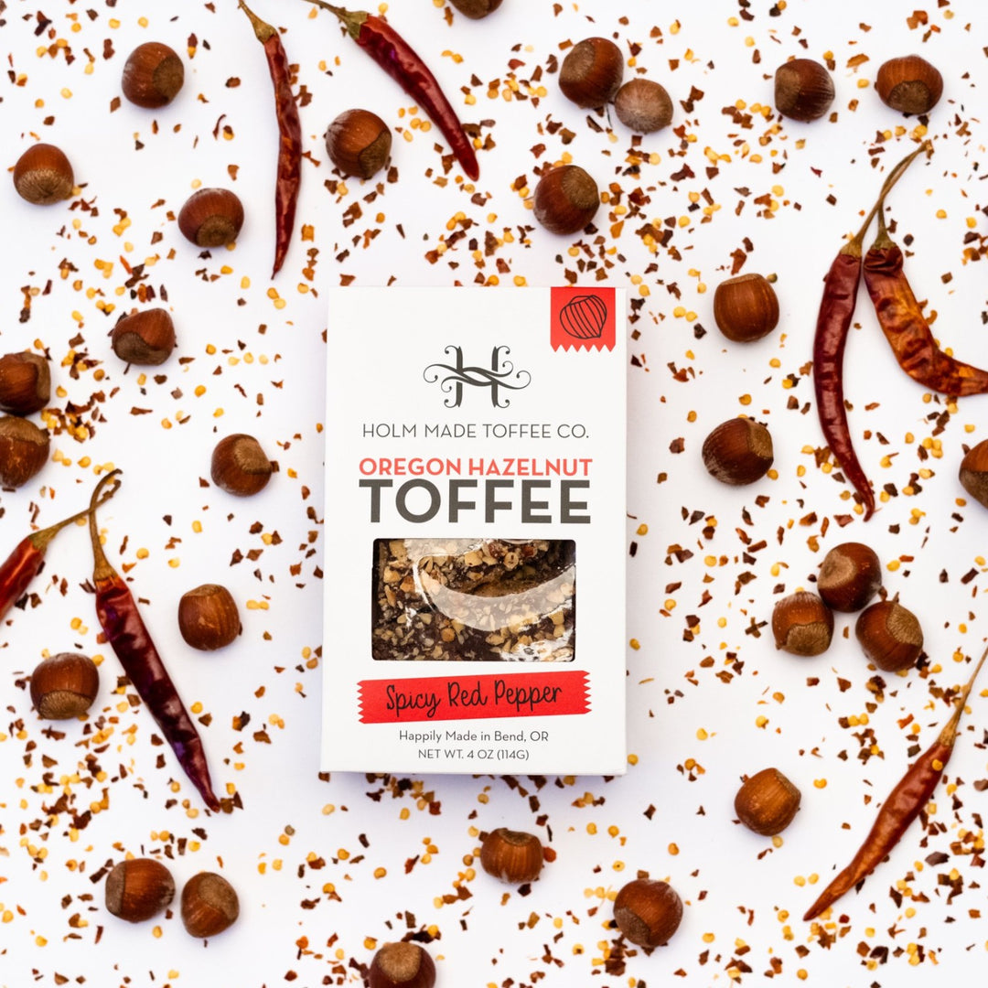 Spicy Red Pepper Hazelnut Toffee