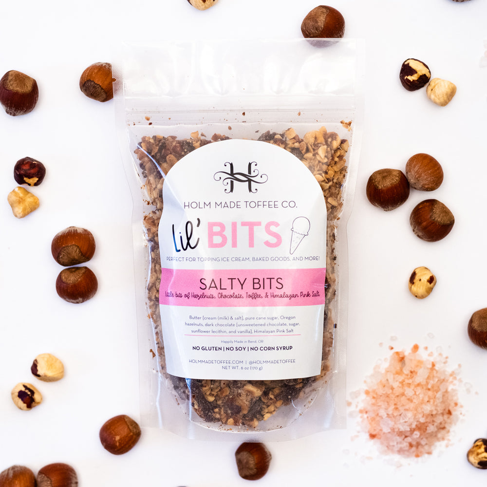 Oregon Hazelnut Toffee Bits Bend, OR Himalayan Pink Salt