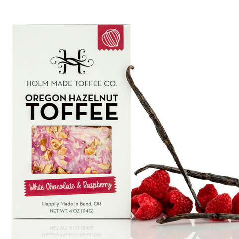 White Chocolate Raspberry Hazelnut Toffee